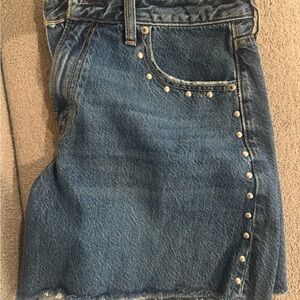 Abercrombie & Fitch Blue Jean Shorts with Studs